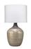 Damsle Glass Table Lamp with Linen Shade, Silver by Jamie Young