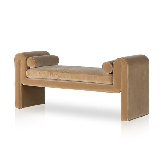 Mitchell Accent Bench in Surrey Camel by FOUR HANDS