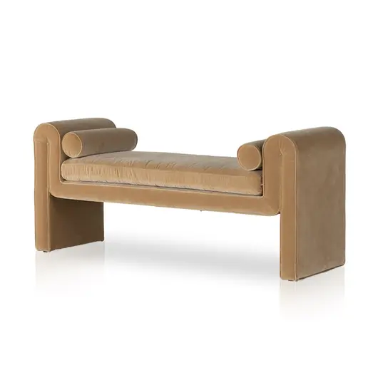 Mitchell Accent Bench in Surrey Camel by FOUR HANDS