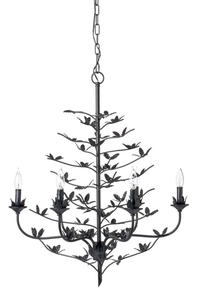 Blooming Iron 6-Light Chandelier, Black by Jamie Young