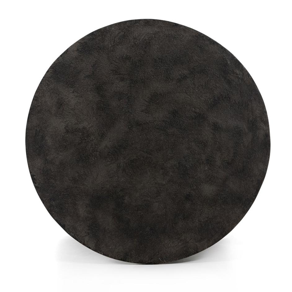 Sante End Table In Raw Black by FOUR HANDS