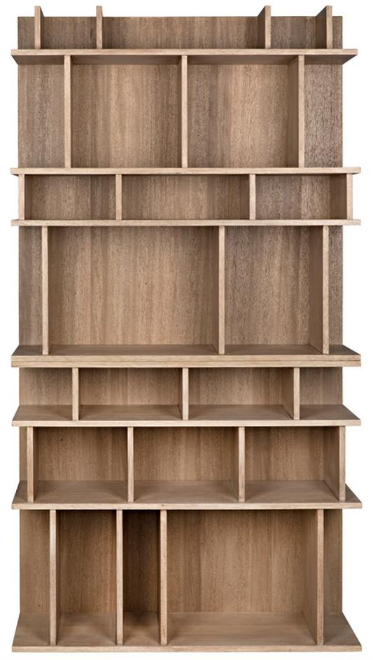 Rashi Bookcase, Washed Walnut by Noir Furniture