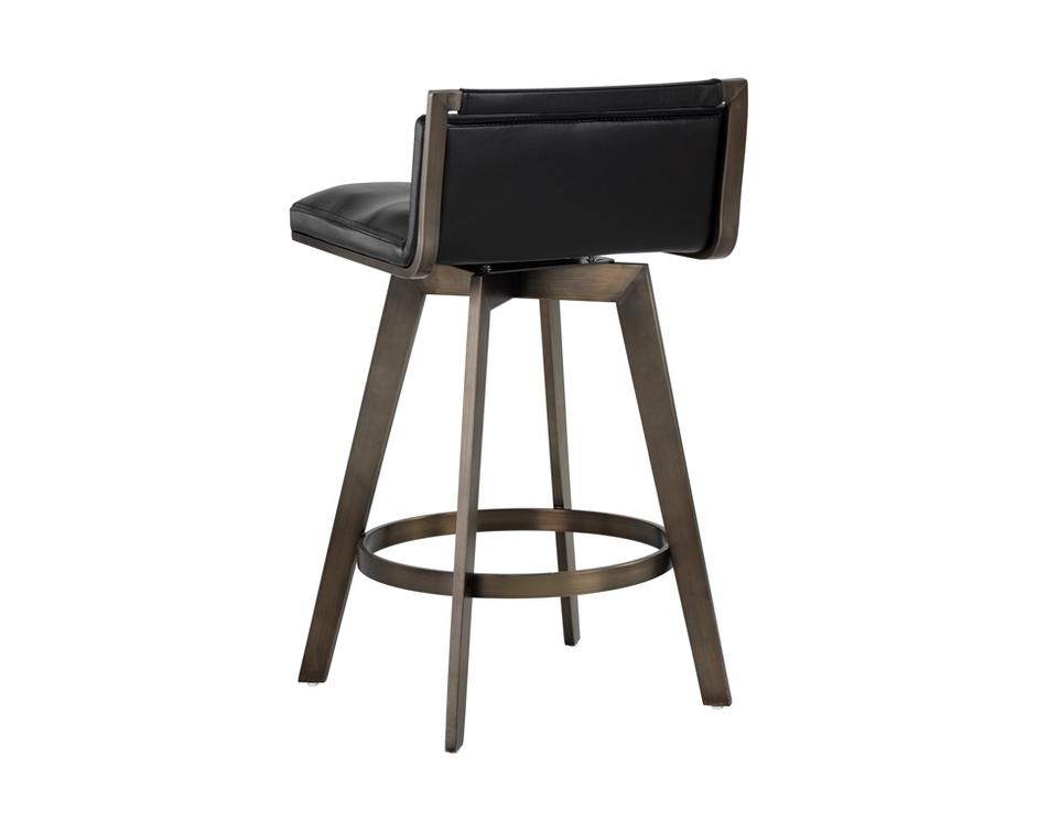 Arizona Swivel Counter Stool - Castillo Black by Sunpan