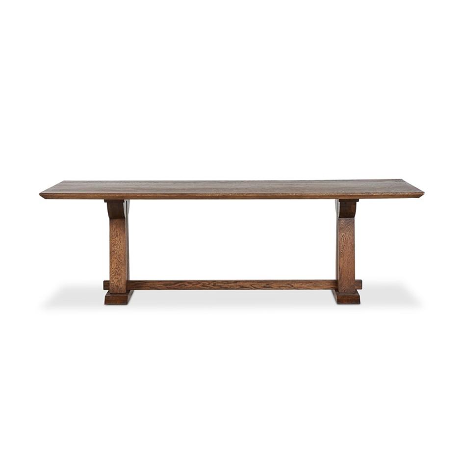 Ashwin Dining Table in Brown Oak by FOUR HANDS