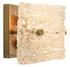 Swan Curved Glass Sconce, Small, Clear Textured Glass and Antique Brass Metal by Jamie Young