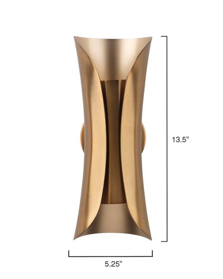 Capsule 1-Light Steel Sconce, Antique Brass by Jamie Young
