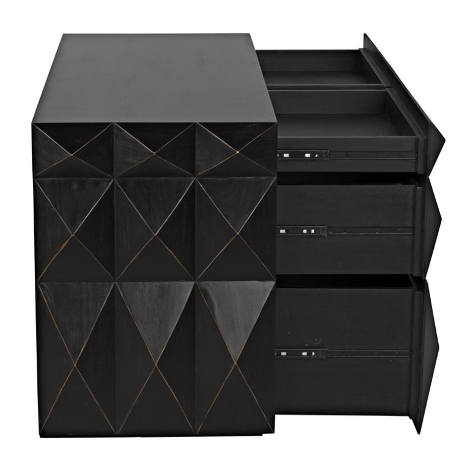 Allegra Dresser, Hand Rubbed Black by Noir Furniture