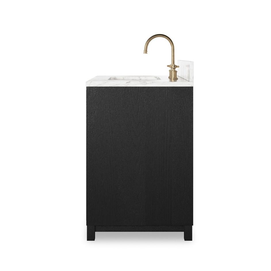 Millie Single Vanity - Satin Drifted Black Veneer by Four Hands