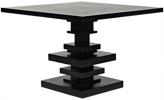 Corum Square Table, Hand Rubbed Black by Noir Furniture