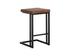 Boone Counter Stool - Black - Bravo Cognac by Sunpan