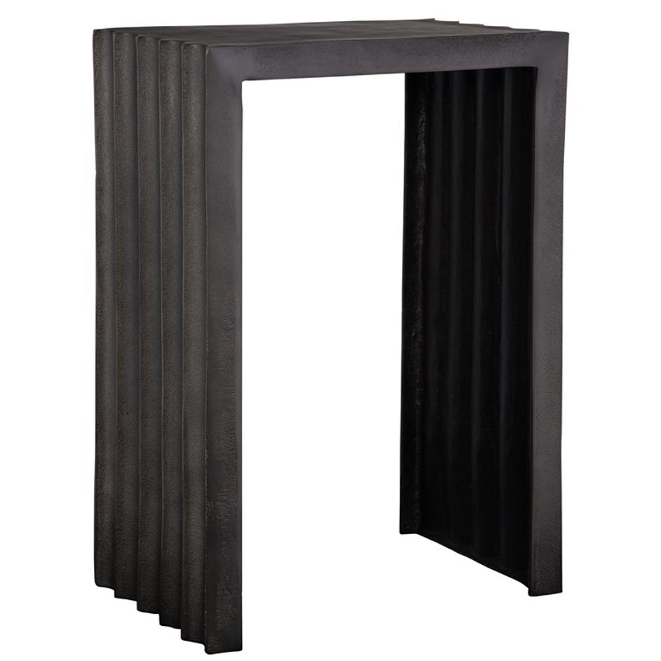 In The Groove Aluminum Accent Table by Uttermost
