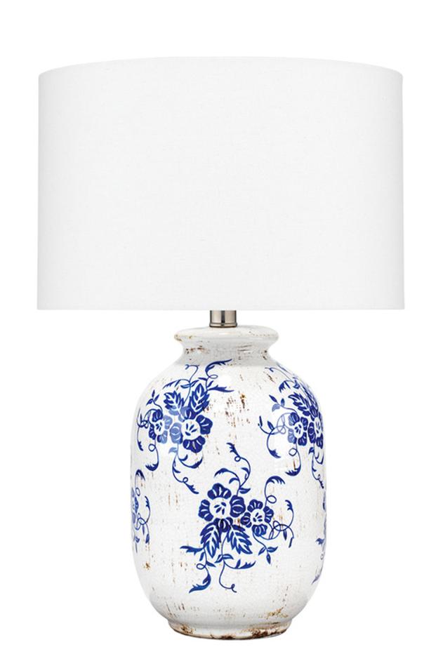 Ruth Ceramic Table Lamp, Blue by Jamie Young