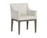 MALIK DINING ARMCHAIR - ASH GREY - LINOSO IVORY by Sunpan