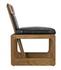 Buraco Teak Dining Chair with Gloss Finish and Black Leather Upholstery by Noir Furniture
