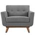 Anthem Upholstered Fabric Armchair In Expectation Gray by Modway Furniture