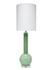 Studio Table Glass Lamp with Linen Shade, Green by Jamie Young