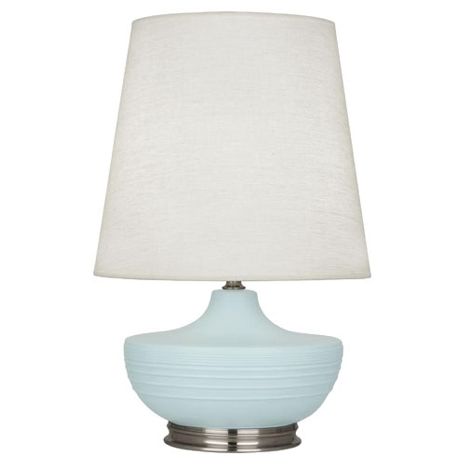 Matte Sky Blue Michael Berman Nolan Table Lamp by Robert Abbey