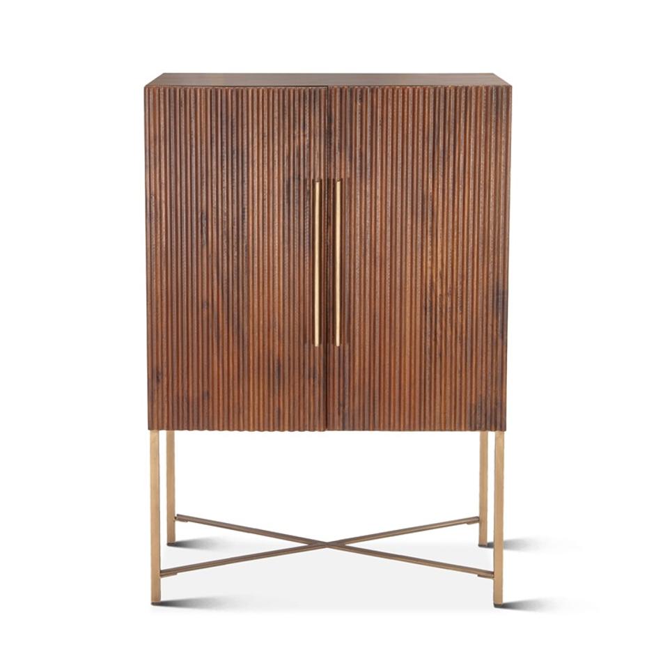 Cosmopolitan Bar Cabinet, Honey Brown by Home Trends & Design