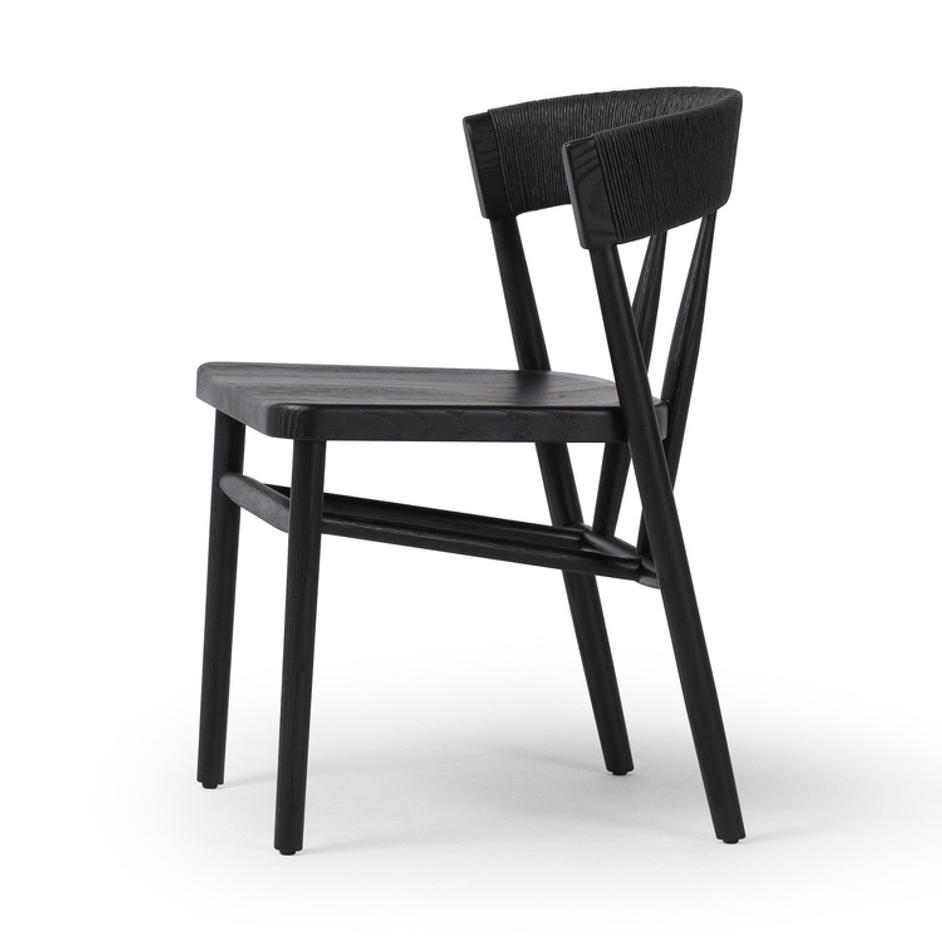 Buxton Dining Chair - Black Rush by Four Hands