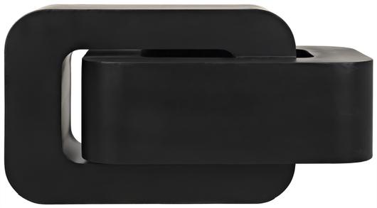 Nodum Accent Table, Black Steel by Noir Furniture