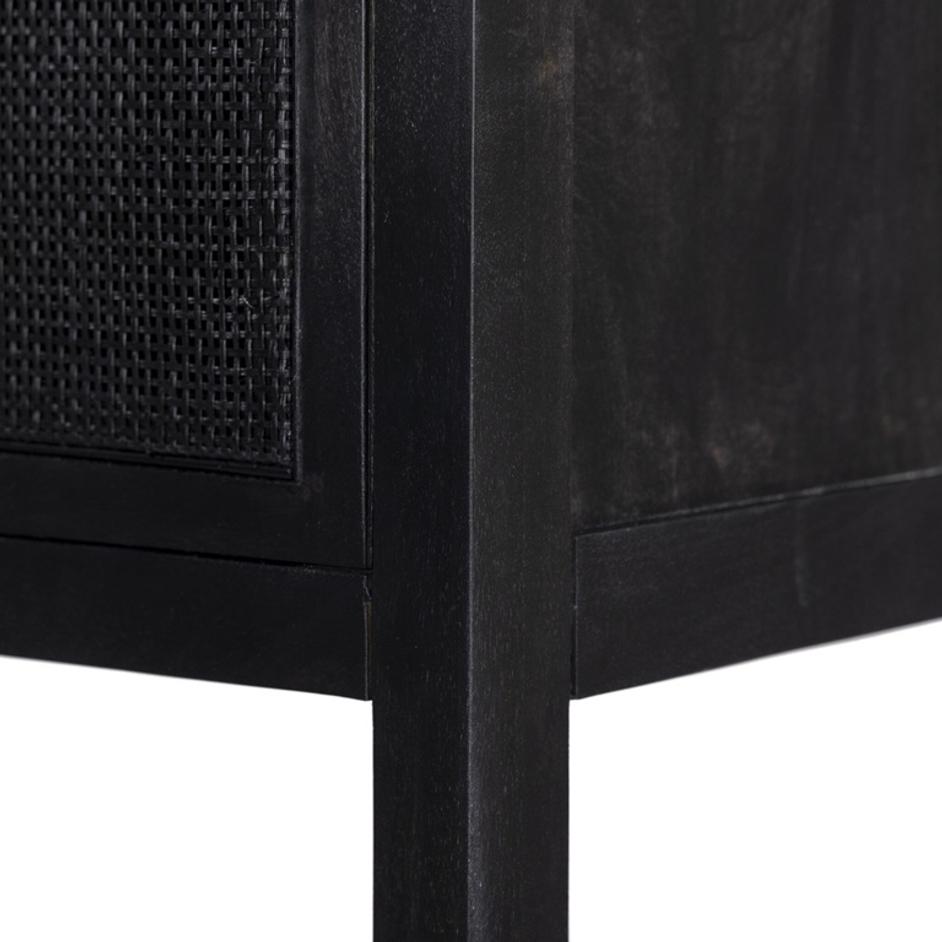 Caprice Cabinet - Black Natural Cane by Four Hands