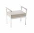 Diva Cream Velvet Bench by tov furniture