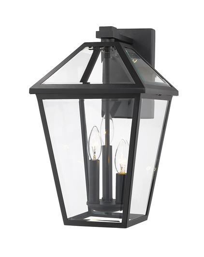 Talbot 3 Light Outdoor Wall Sconce in Black Finish by Z-Lite