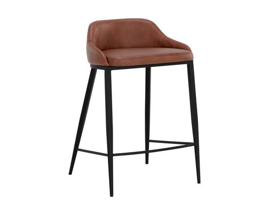 ASTRA COUNTER STOOL - BLACK - CINNAMON BROWN by Sunpan
