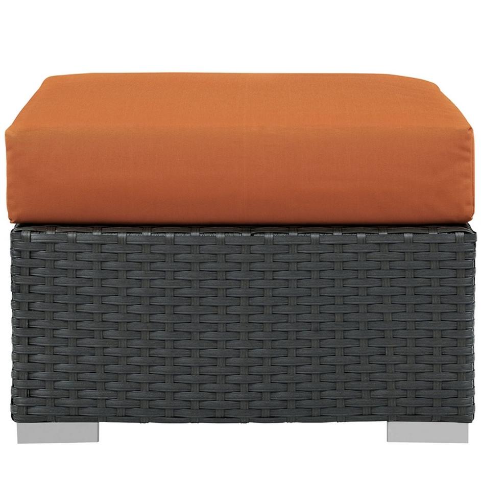 Cove Outdoor Patio Sunbrella® Ottoman In Canvas Tuscan by Modway Furniture