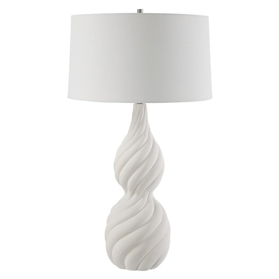 Twisted Swirl White Table Lamp by Uttermost
