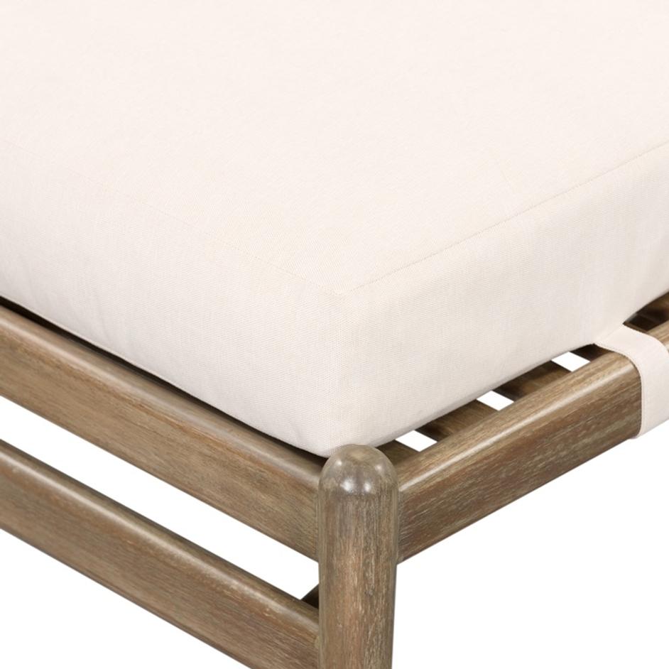 Rosen Outdoor Chaise In Natural Eucalyptus by FOUR HANDS