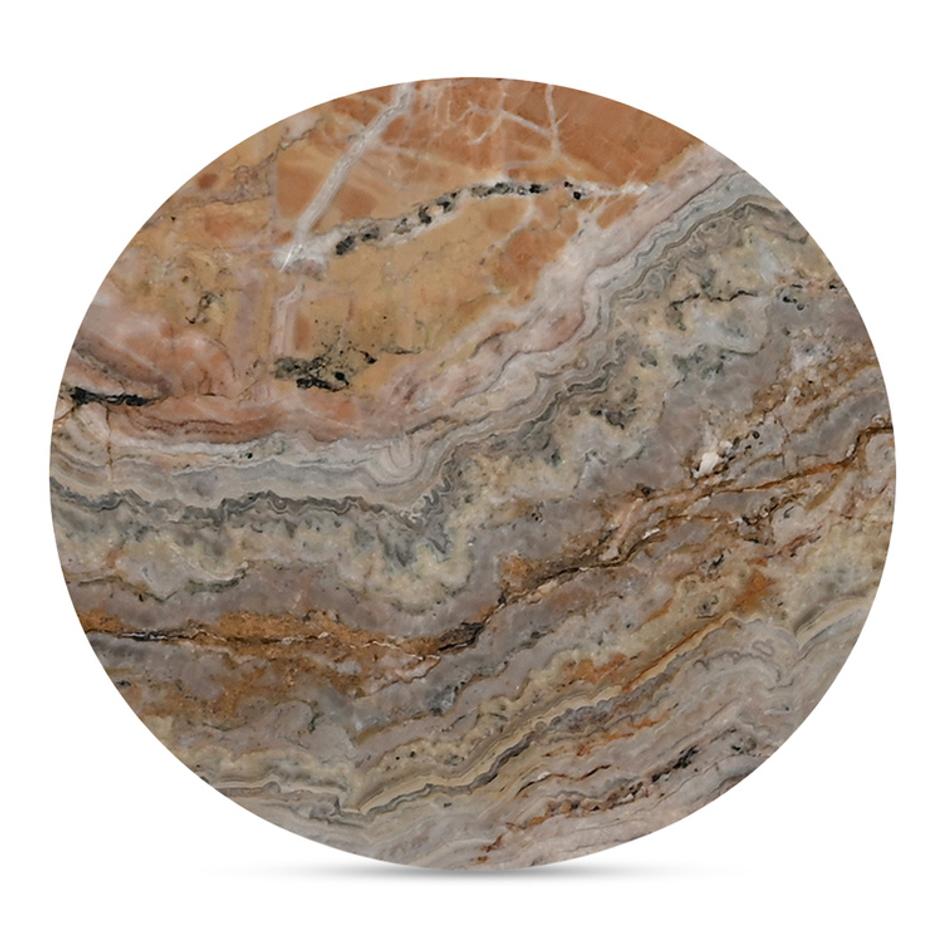 Lark Coffee Table Orange Fantasy Marble by Moes Home