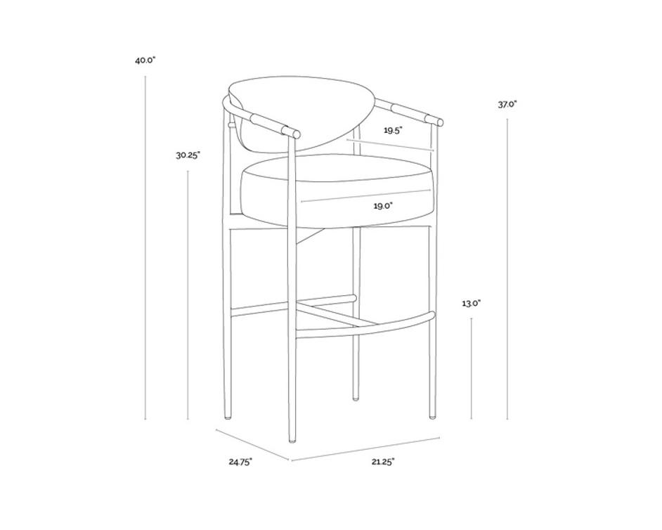HELOISE BARSTOOL - BRAVO BLACK by Sunpan