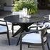 Alameda 53" Outdoor Round Dining Table Black by Classic Home