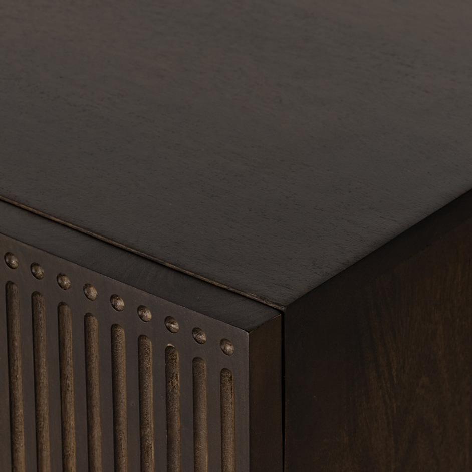 Kelby Closed Media Console In Brown by FOUR HANDS