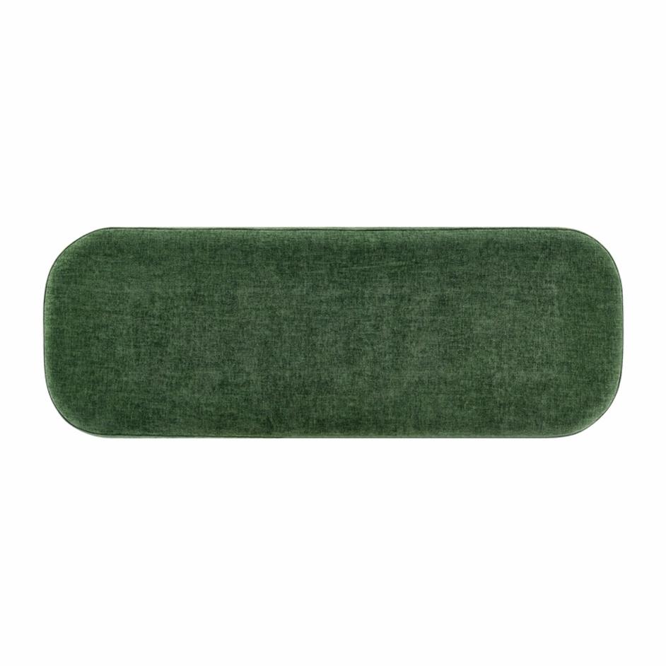 Clinton Chenille Storage Bench, Seneca Green  by New Pacific Direct