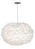 Eos XL Hardwired Pendant in White with Black Cord by UMAGE