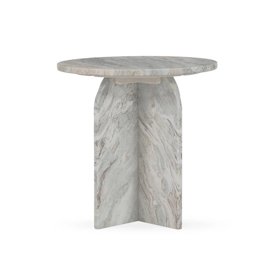 Briley Marble Round Accent Table Small by Classic Home