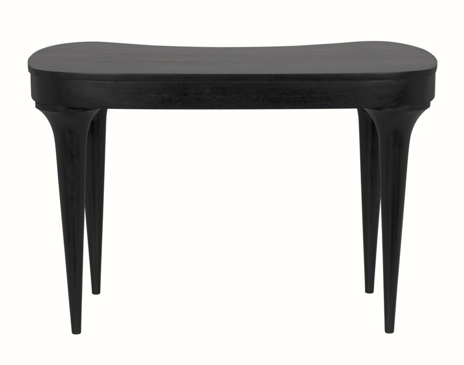 Rennie Mahogany Desk in Hand-Rubbed Black Finish by Noir Furniture