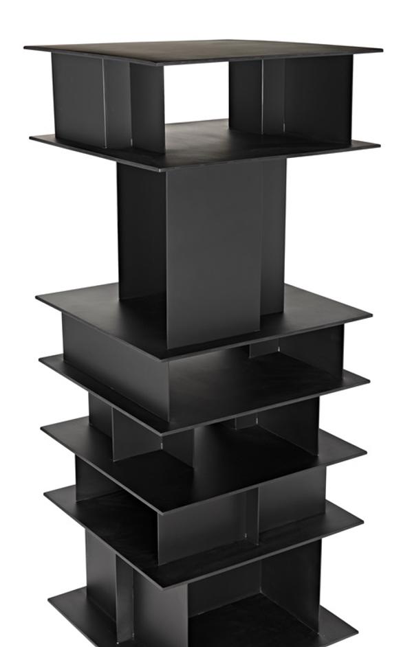 Pisa Shelf, Black Steel by Noir Furniture
