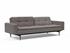 DUBLEXO SLEEPER SOFA W/ARMS in MIXED DANCE GREY FABRIC WITH Dark Wood LEGS 521 by INNOVATION USA
