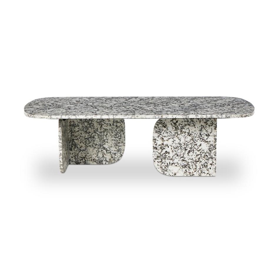 Ramone Coffee Table In Speckled Black Marble by Four Hands