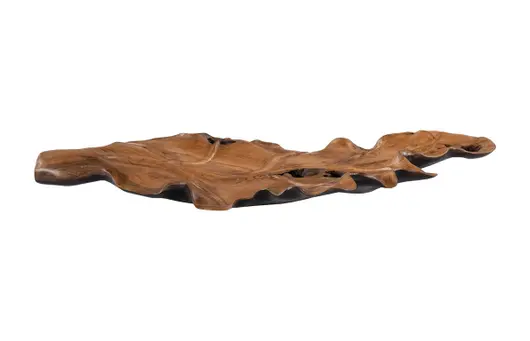 Leaf Bowl, Teak Wood, Black & Natural , Finish by Phillips Collection