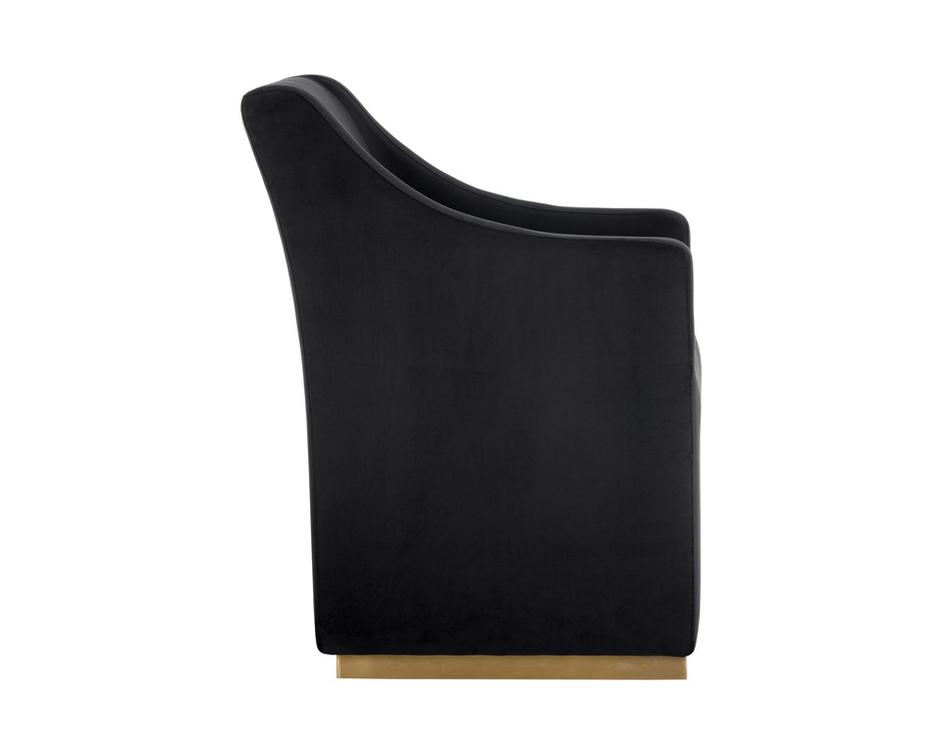 Zane Wheeled Lounge Chair - Abbington Black by Sunpan
