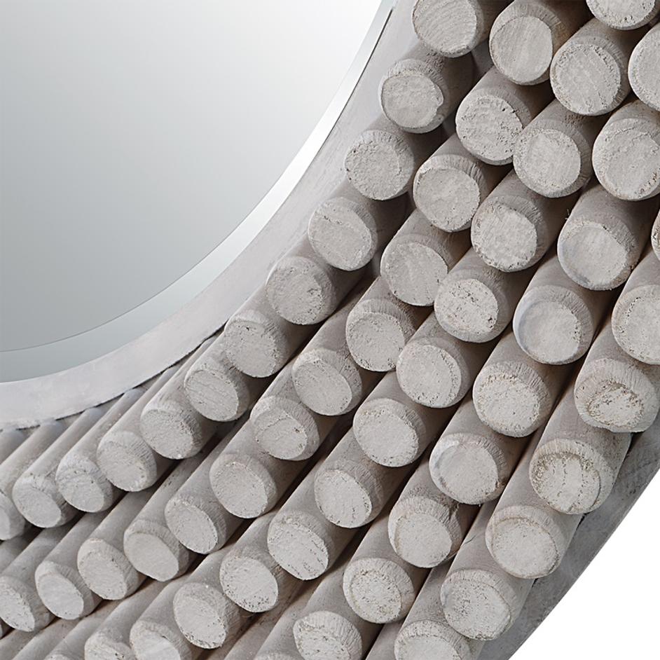 Portside Round Gray Mirror by Uttermost