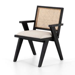 Flora Dining Chair-Drifted Matte Black by FOUR HANDS