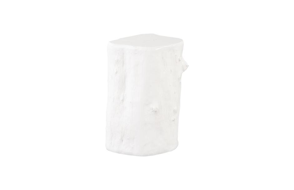 Log Stool, Gel Coat White, Small by PHILLIPS COLLECTION