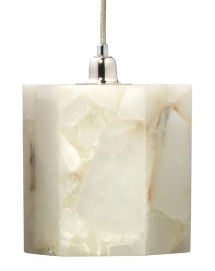 Borealis Alabaster Hexagon 1-Light Pendant by Jamie Young