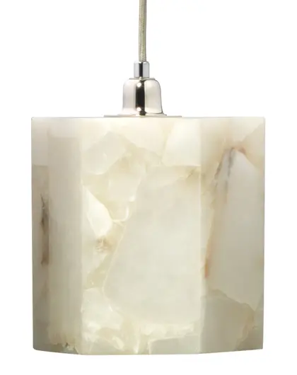 Borealis Alabaster Hexagon 1-Light Pendant by Jamie Young