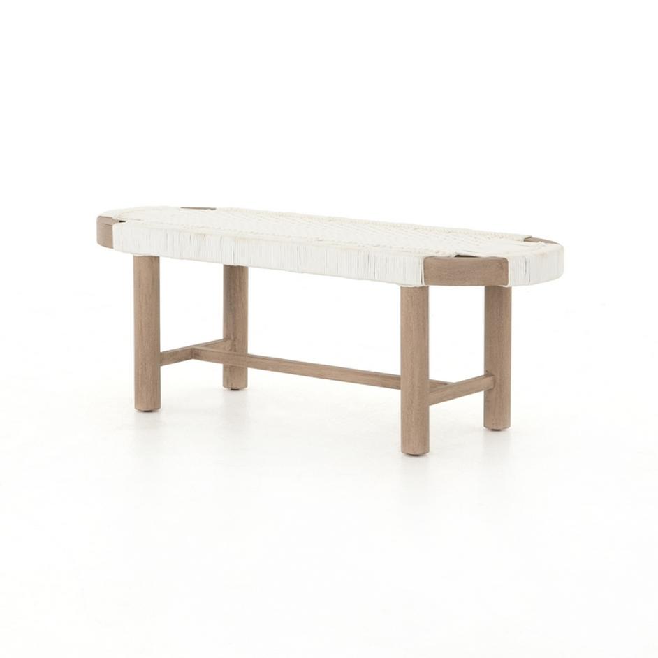 Sumner Outdoor Bench In Washed Brown by FOUR HANDS